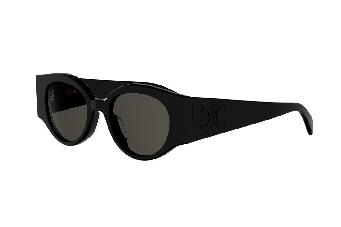 Zonnebrillen celine triomphe stamp cl40341u 01a black round femenino maat 50mm - Hoofdaanzicht