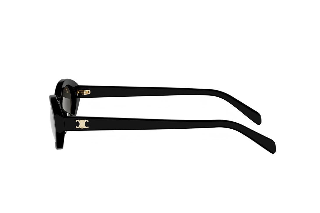 Óculos de sol celine triomphe mini cl40353u 01a black oval femenino tamanho 54mm - Vista de detalhe