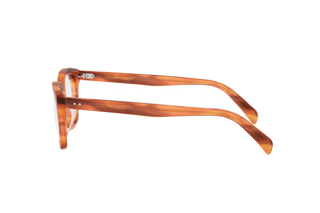 Óculos graduados celine thin cl50129i 053 havana geometric masculino tamanho 49mm - Vista de detalhe