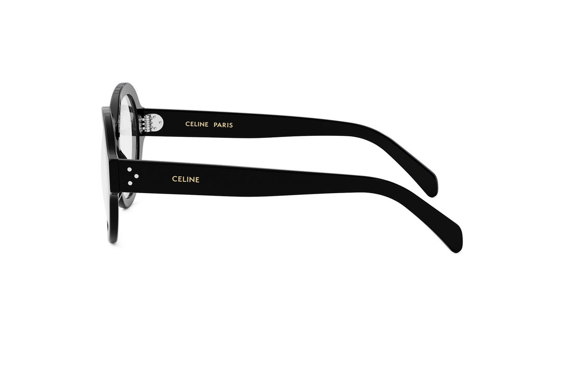 Prescription glasses celine 3 dots hd cl50157i 001 black round femenino size 52mm - Detailed view