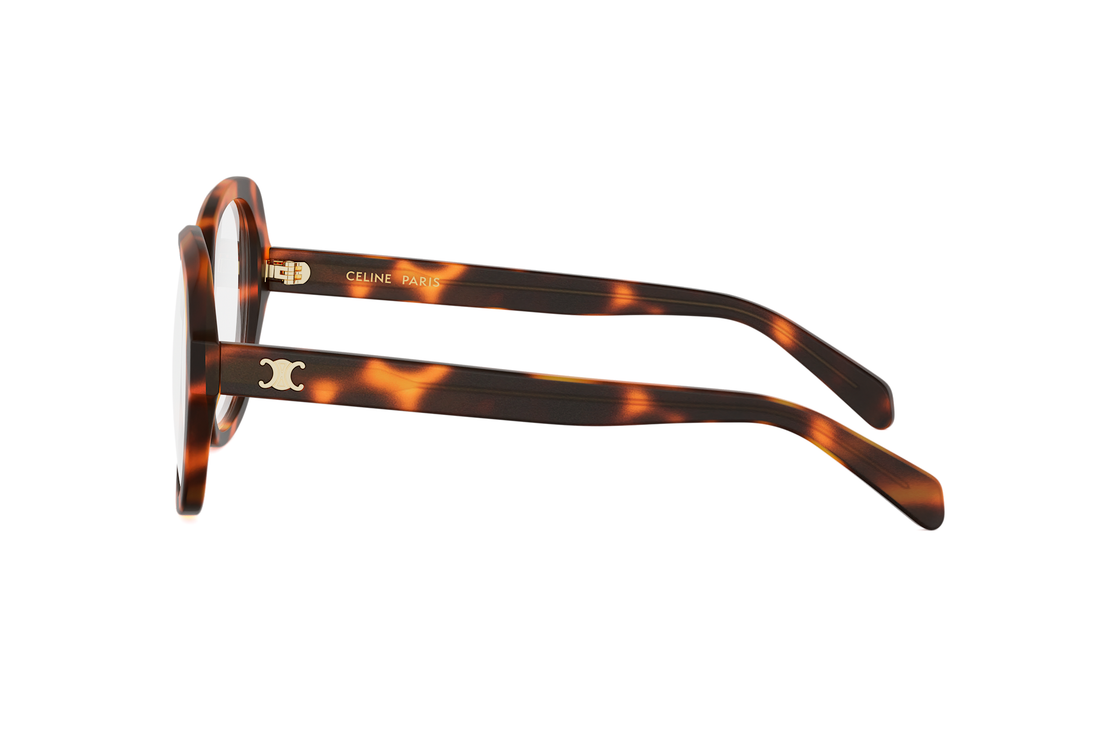 Prescription glasses celine triomphe mini cl50179i 053 havana butterfly femenino size 55mm - Detailed view