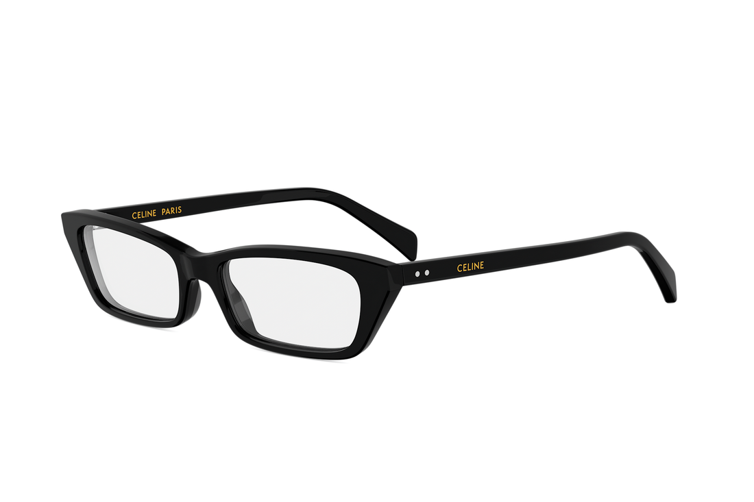 Prescription glasses celine thin cl50182i 001 black rectangular femenino size 53mm - Main view