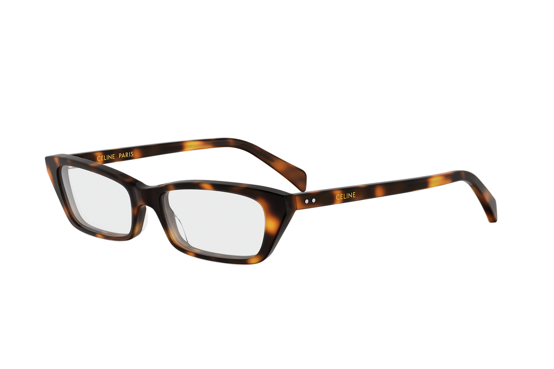 Prescription glasses celine thin cl50182i 053 havana rectangular femenino size 53mm - Main view