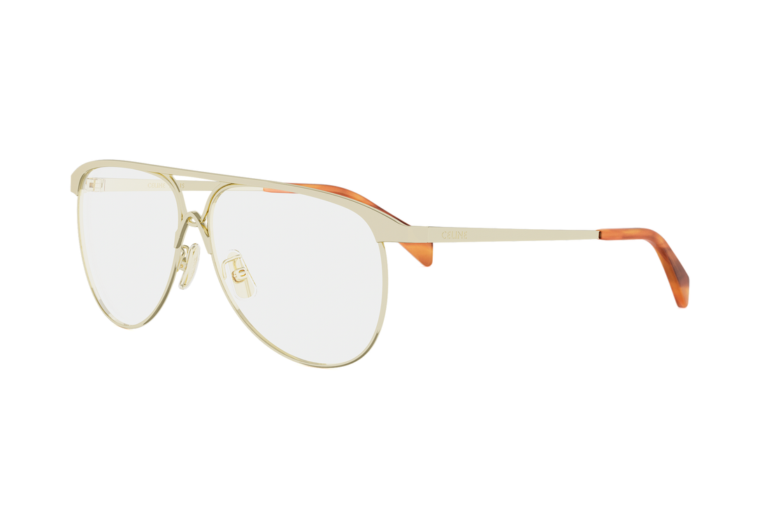 Prescription glasses celine metal cl50183u 032 gold pilot femenino size 59mm - Main view
