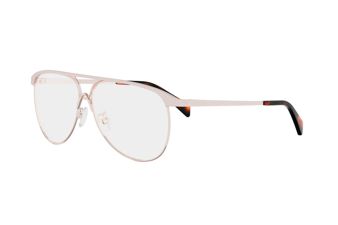 Prescription glasses celine metal cl50183u 033 gold pilot femenino size 59mm - Main view