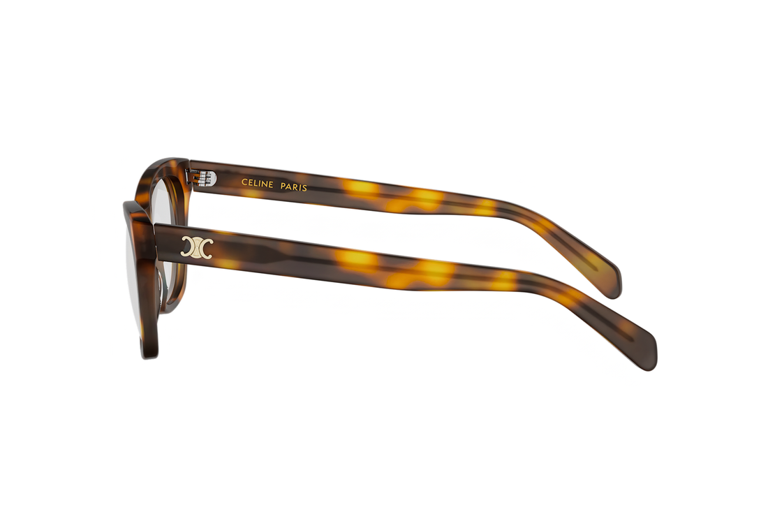 Prescription glasses celine triomphe mini cl50184i 053 havana cat eye femenino size 54mm - Detailed view