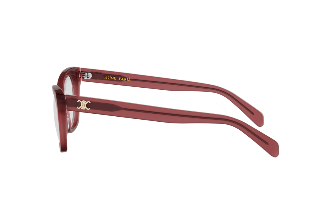 Óculos graduados celine triomphe mini cl50184i 069 violet cat eye femenino tamanho 54mm - Vista de detalhe