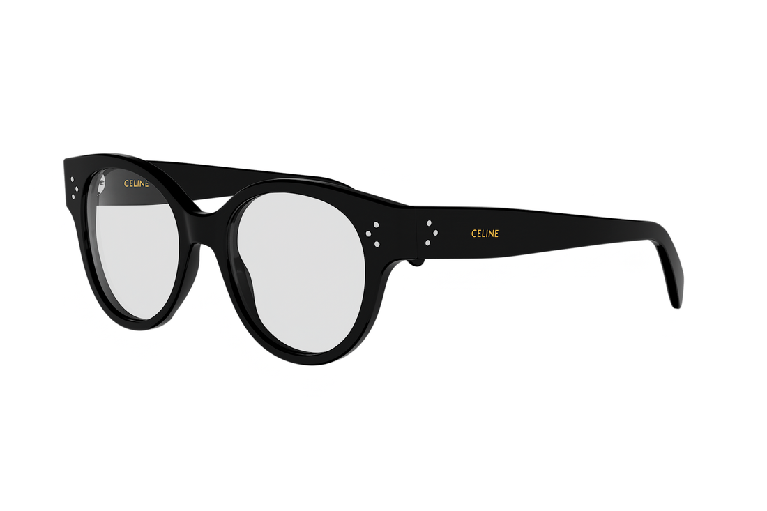 Óculos graduados celine 3 dots cl50186i 001 black round femenino tamanho 51mm - Vista principal