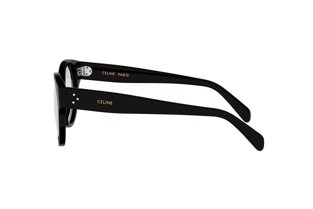Óculos graduados celine 3 dots cl50186i 001 black round femenino tamanho 51mm - Vista de detalhe