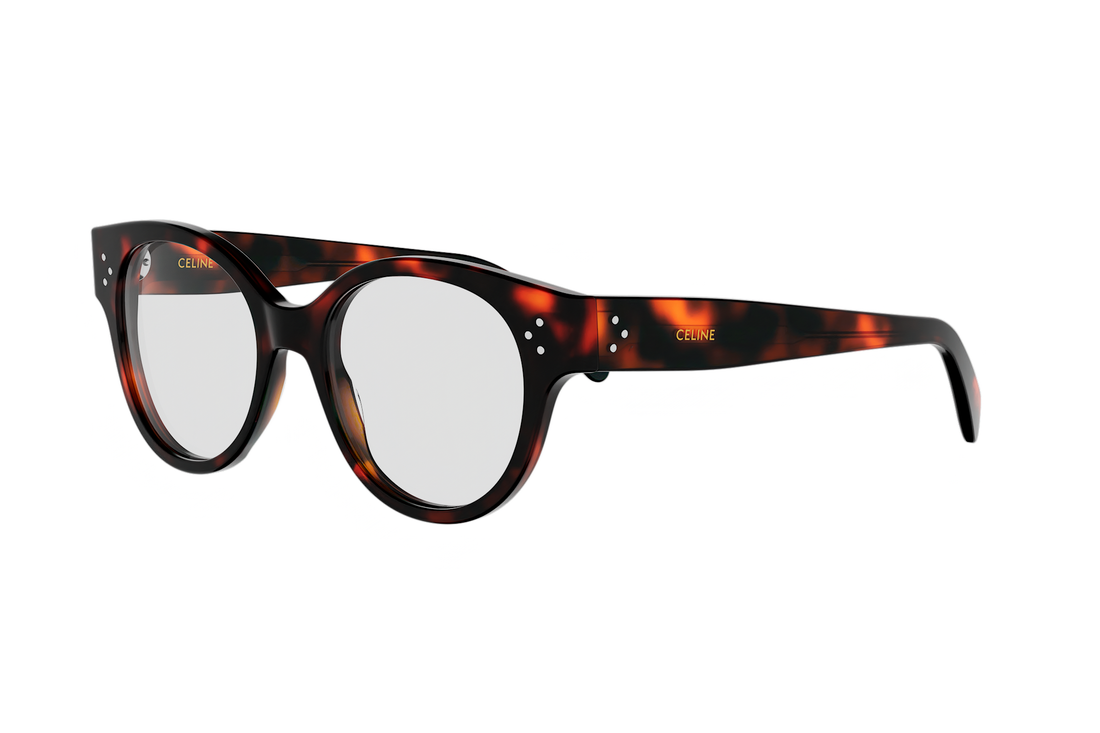 Óculos graduados celine 3 dots cl50186i 052 havana round femenino tamanho 51mm - Vista principal