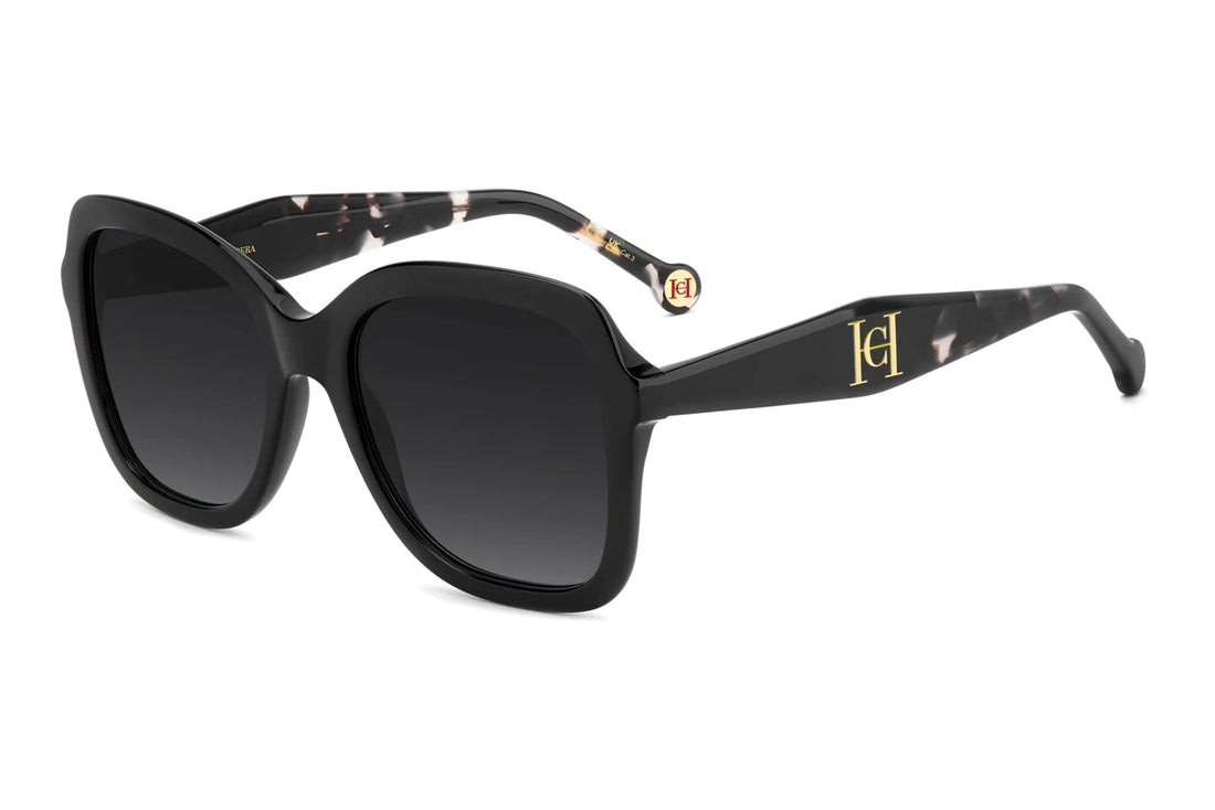 Óculos de sol carolina herrera her 0373/s 807 9o negro square femenino tamanho 56mm - Vista principal