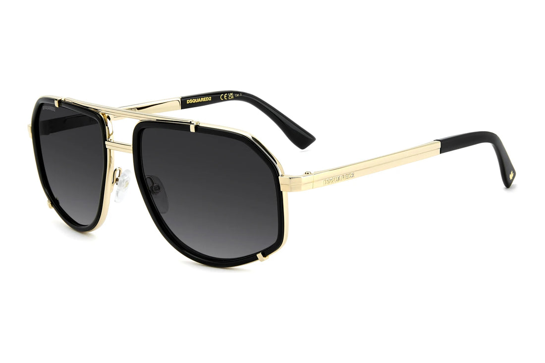 Lunettes de soleil dsquared2 d2 0190/s 807 9o negro rectangular masculino taille 60mm - Vue principale