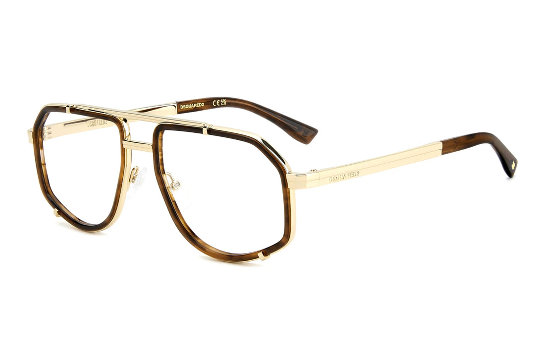 Occhiali da vista dsquared2 d2 0191 ex4 marron other shape masculino taglia 56mm - Vista principale