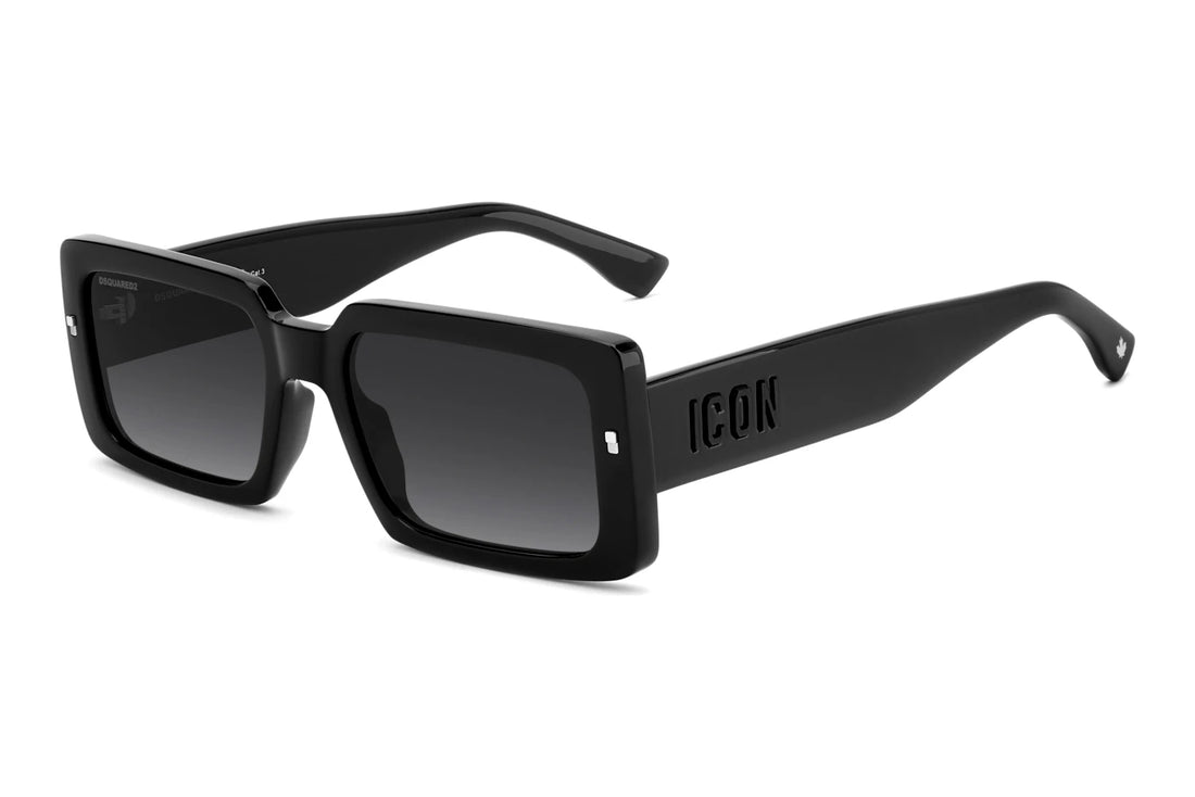 Lunettes de soleil dsquared2 icon 0029/s 807 9o negro rectangular masculino taille 55mm - Vue principale