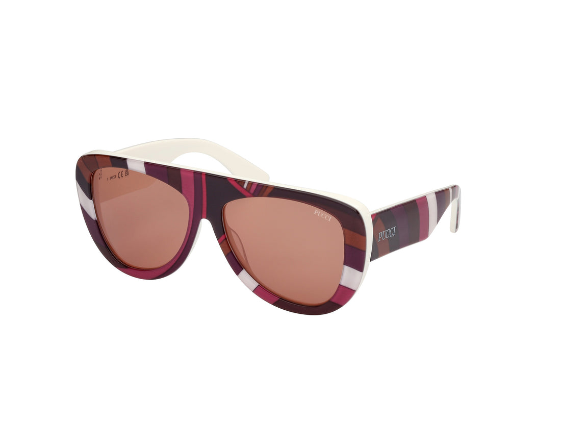 Óculos de sol emilio pucci ep0231 99e estampado pilot femenino tamanho 58mm - Vista principal