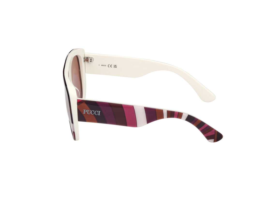 Óculos de sol emilio pucci ep0231 99e estampado pilot femenino tamanho 58mm - Vista de detalhe