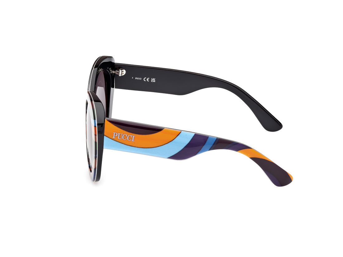 Occhiali da sole emilio pucci ep0232 99a estampado round femenino taglia 56mm - Vista dettagliata