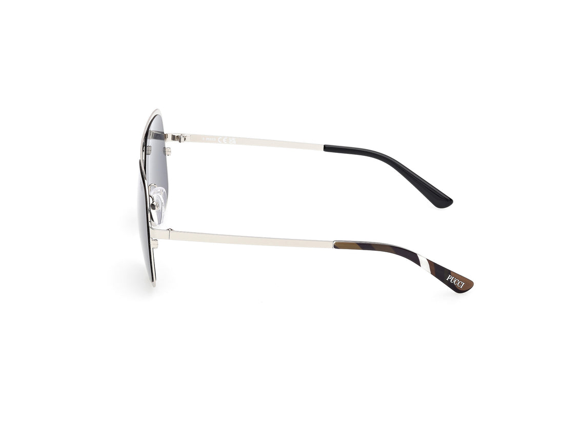 Occhiali da sole emilio pucci ep0238 16a plateado navigator femenino taglia 56mm - Vista dettagliata