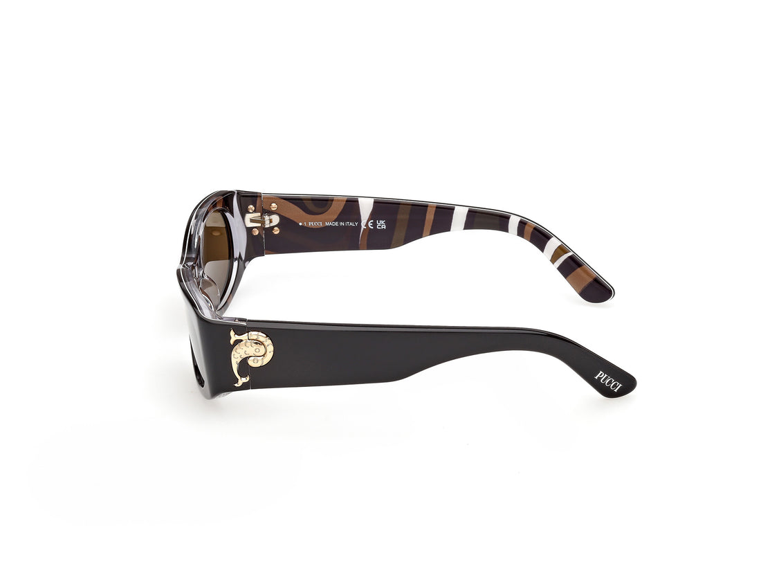 Occhiali da sole emilio pucci ep0243 05a negro shield femenino taglia 54mm - Vista dettagliata