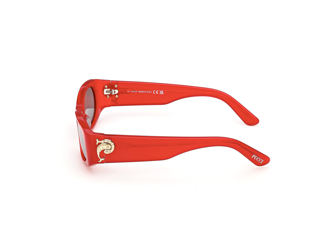 Sonnenbrillen emilio pucci ep0243 66c rojo shield femenino größe 54mm - Detailansicht