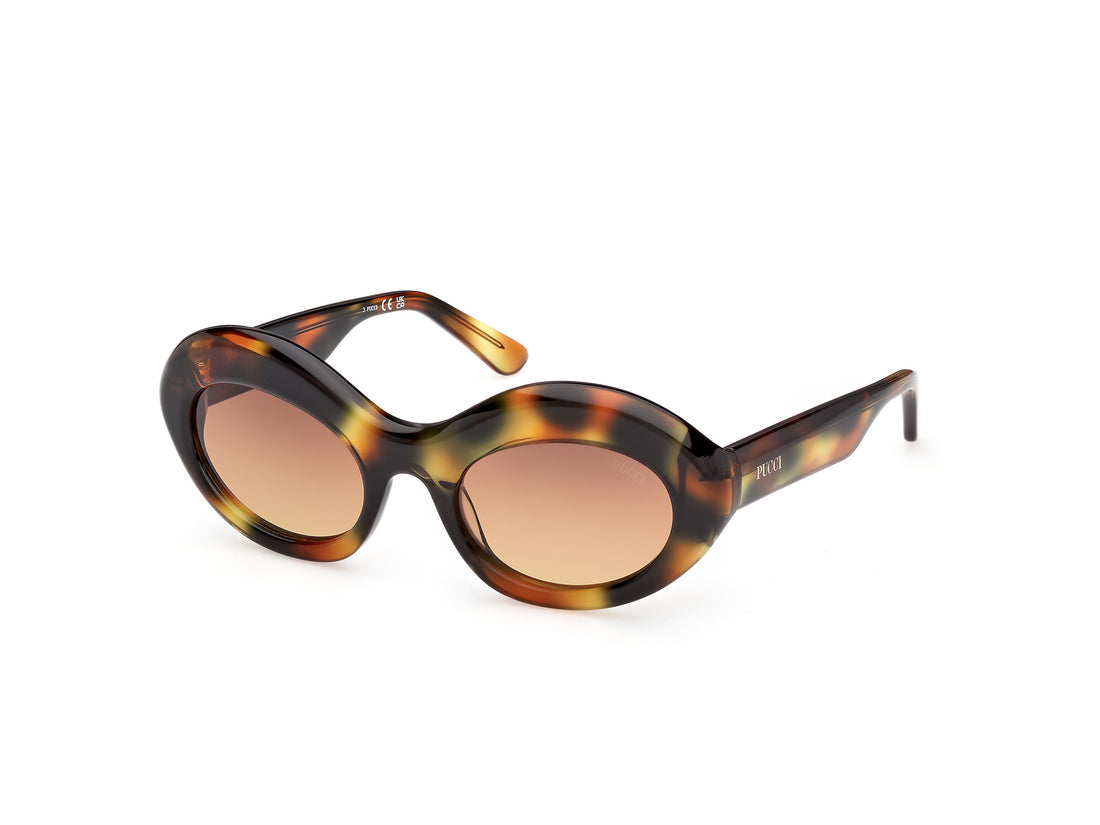 Occhiali da sole emilio pucci ep0246 55f havana oval femenino taglia 52mm - Vista principale