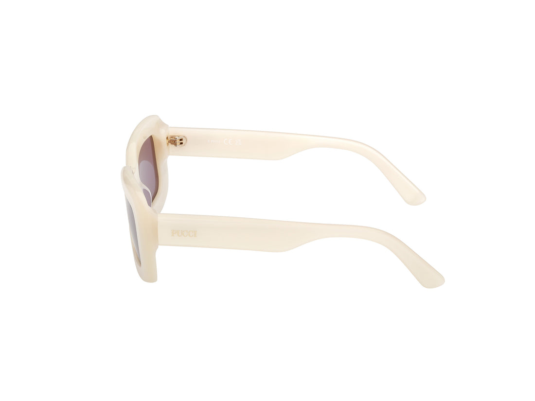 Occhiali da sole emilio pucci ep0253 25s beige rectangular femenino taglia 52mm - Vista dettagliata