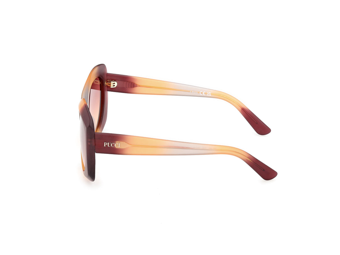 Sonnenbrillen emilio pucci ep0259 71t burdeos butterfly femenino größe 57mm - Detailansicht