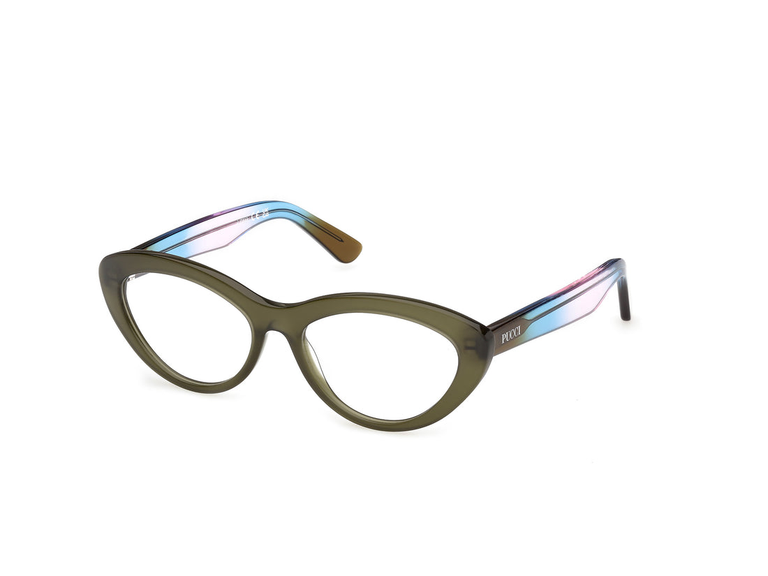 Lunettes de vue emilio pucci ep5287 096 verde cat eye femenino taille 55mm - Vue principale