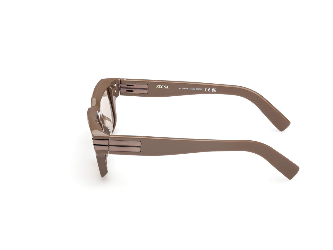 Lunettes de soleil ermenegildo zegna ez0255 45e marron rectangular masculino taille 51mm - Vue détaillée