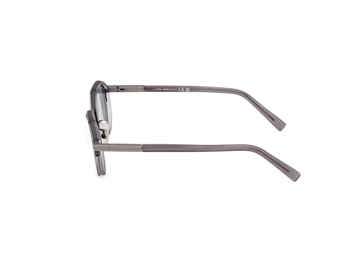 Lunettes de soleil ermenegildo zegna ez0259 20a gris geometric masculino taille 50mm - Vue détaillée