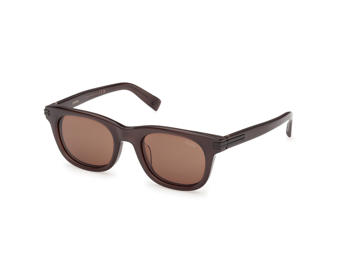 Lunettes de soleil ermenegildo zegna ez0281 48e marron geometric masculino taille 52mm - Vue principale