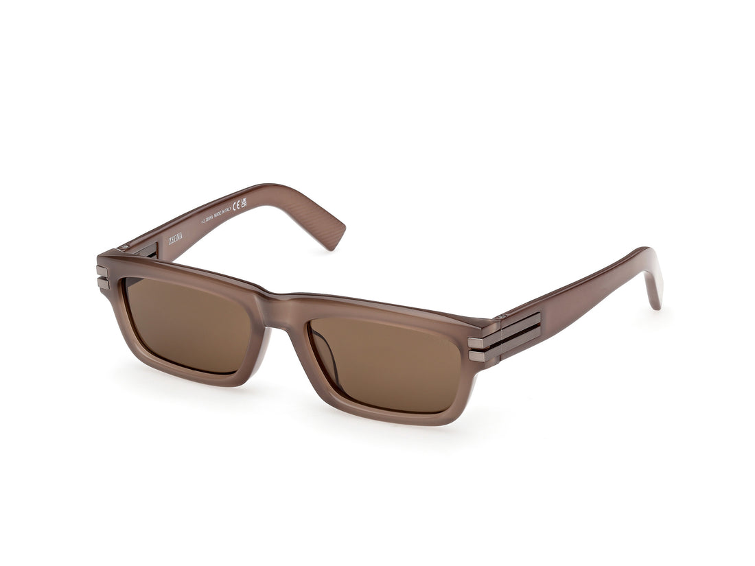 Lunettes de soleil ermenegildo zegna ez0282 45j marron rectangular masculino taille 56mm - Vue principale