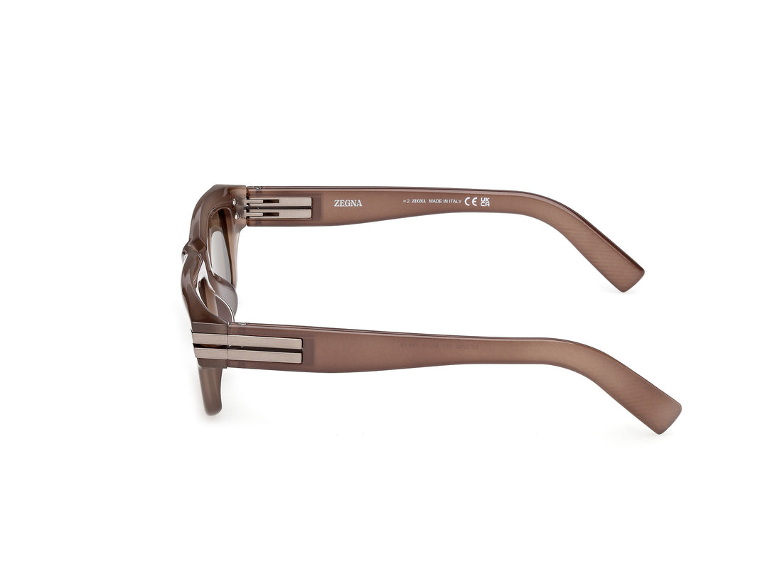 Lunettes de soleil ermenegildo zegna ez0282 45j marron rectangular masculino taille 56mm - Vue détaillée