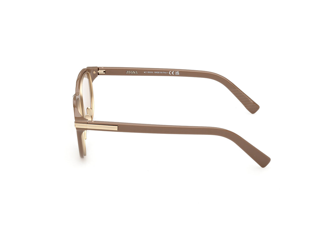 Lunettes de soleil ermenegildo zegna ez0285 45e marron round masculino taille 50mm - Vue détaillée