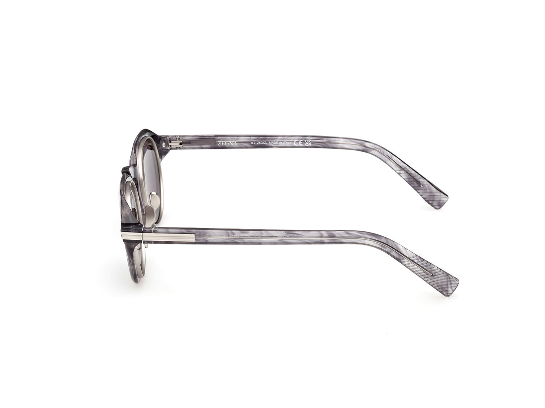 Lunettes de soleil ermenegildo zegna ez0286 20a gris round masculino taille 47mm - Vue détaillée