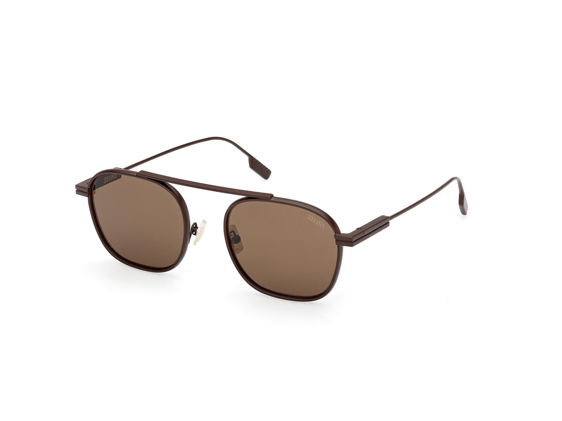 Gafas de sol ermenegildo zegna ez0290 49e marron geometric masculino talla 53mm - Vista principal