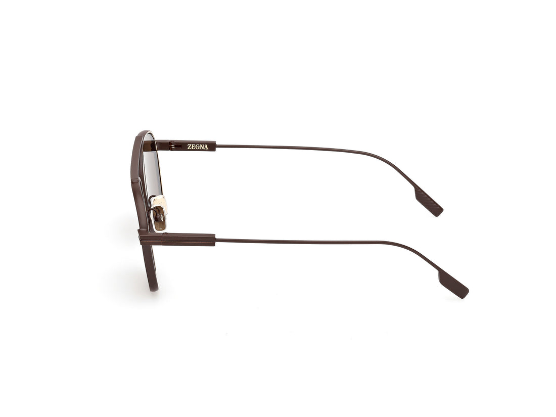 Gafas de sol ermenegildo zegna ez0290 49e marron geometric masculino talla 53mm - Vista de detalle