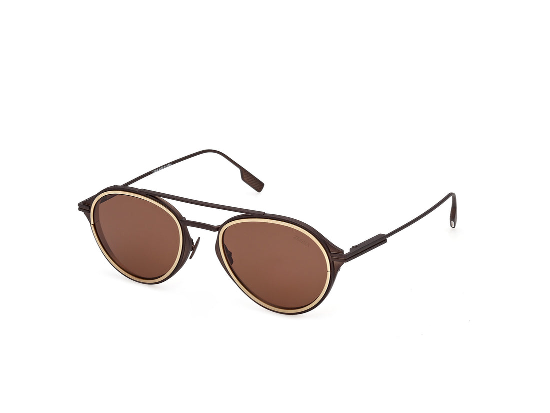 Gafas de sol ermenegildo zegna ez0295 49e marron pilot masculino talla 51mm - Vista principal
