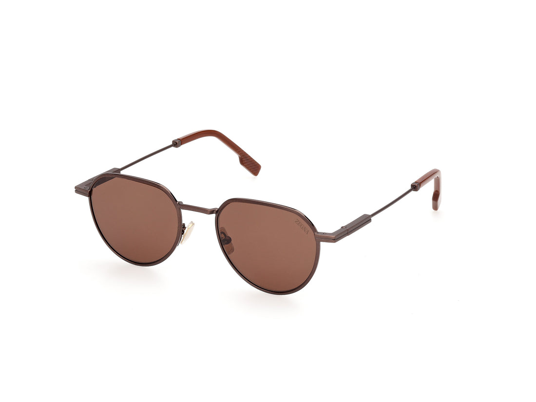 Óculos de sol ermenegildo zegna ez0297 37e bronce geometric masculino tamanho 51mm - Vista principal