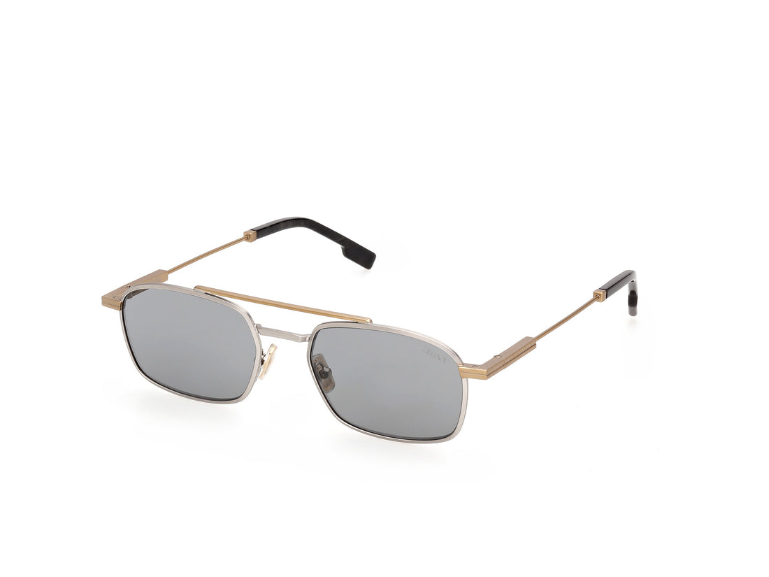 Óculos de sol ermenegildo zegna ez0298 15a plateado geometric masculino tamanho 54mm - Vista principal