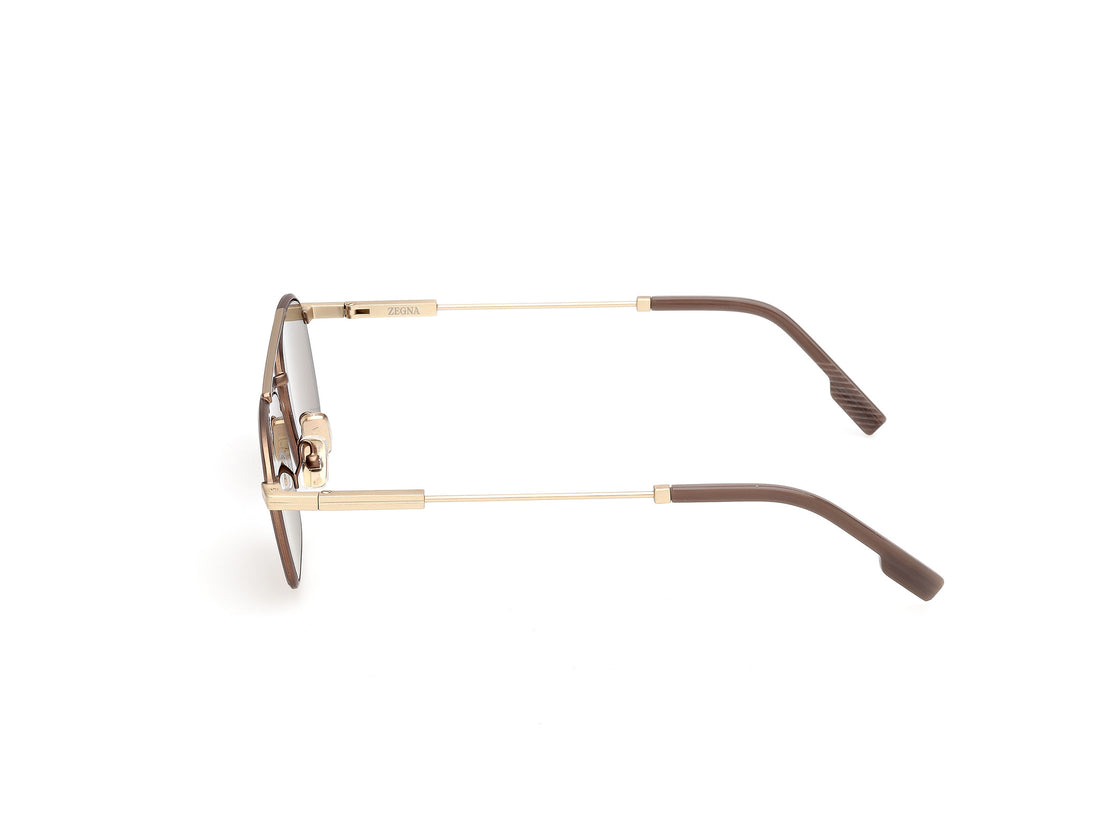 Gafas de sol ermenegildo zegna ez0298 37e bronce geometric masculino talla 54mm - Vista de detalle