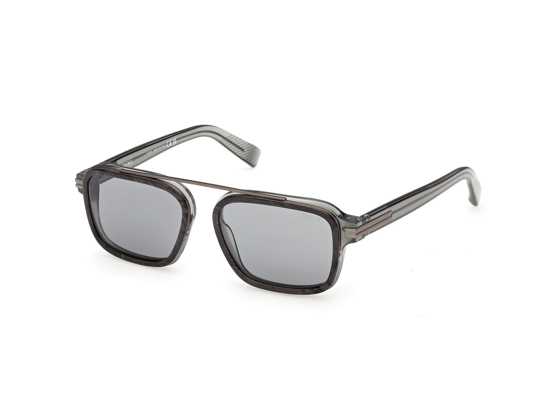 Gafas de sol ermenegildo zegna ez0299 20a gris geometric masculino talla 55mm - Vista principal