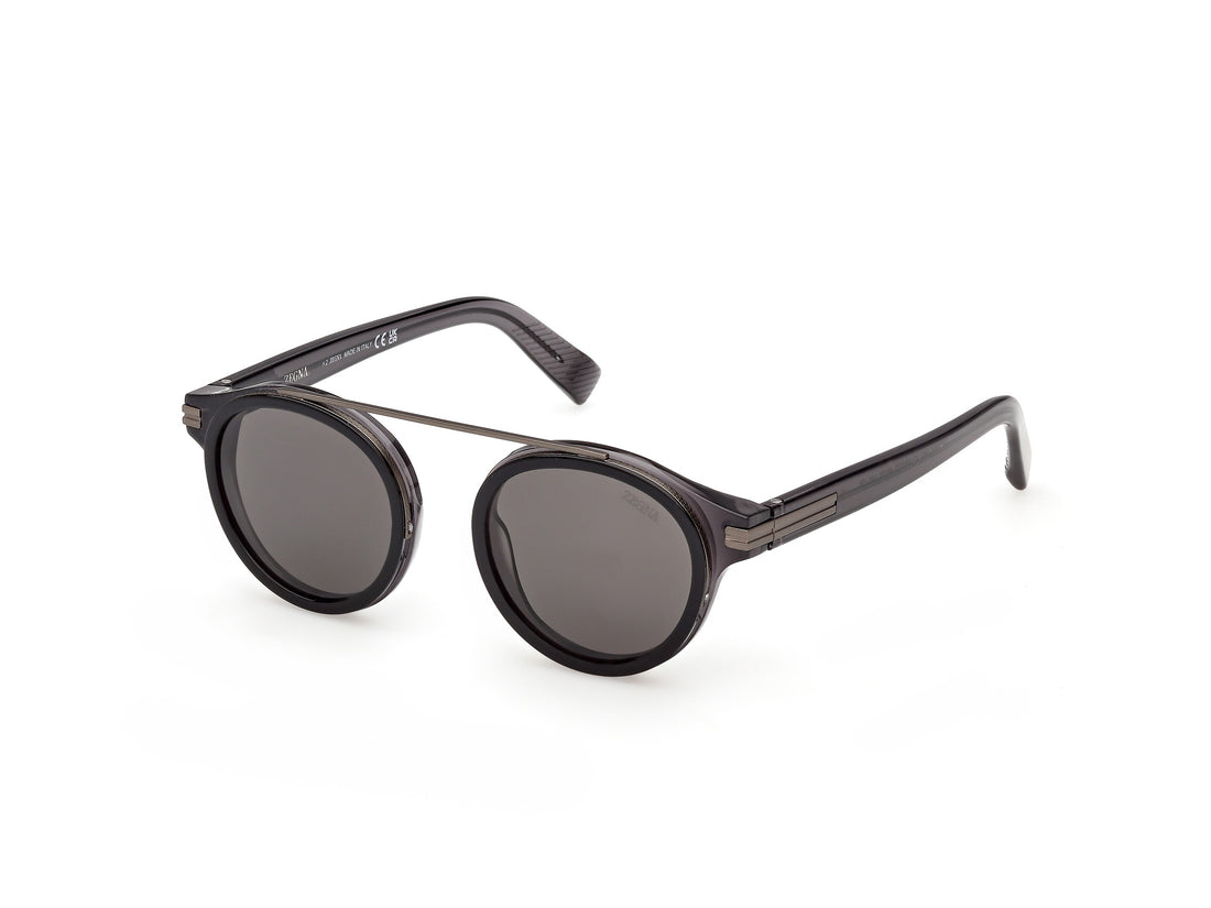 Gafas de sol ermenegildo zegna ez0300 05d negro round masculino talla 48mm - Vista principal