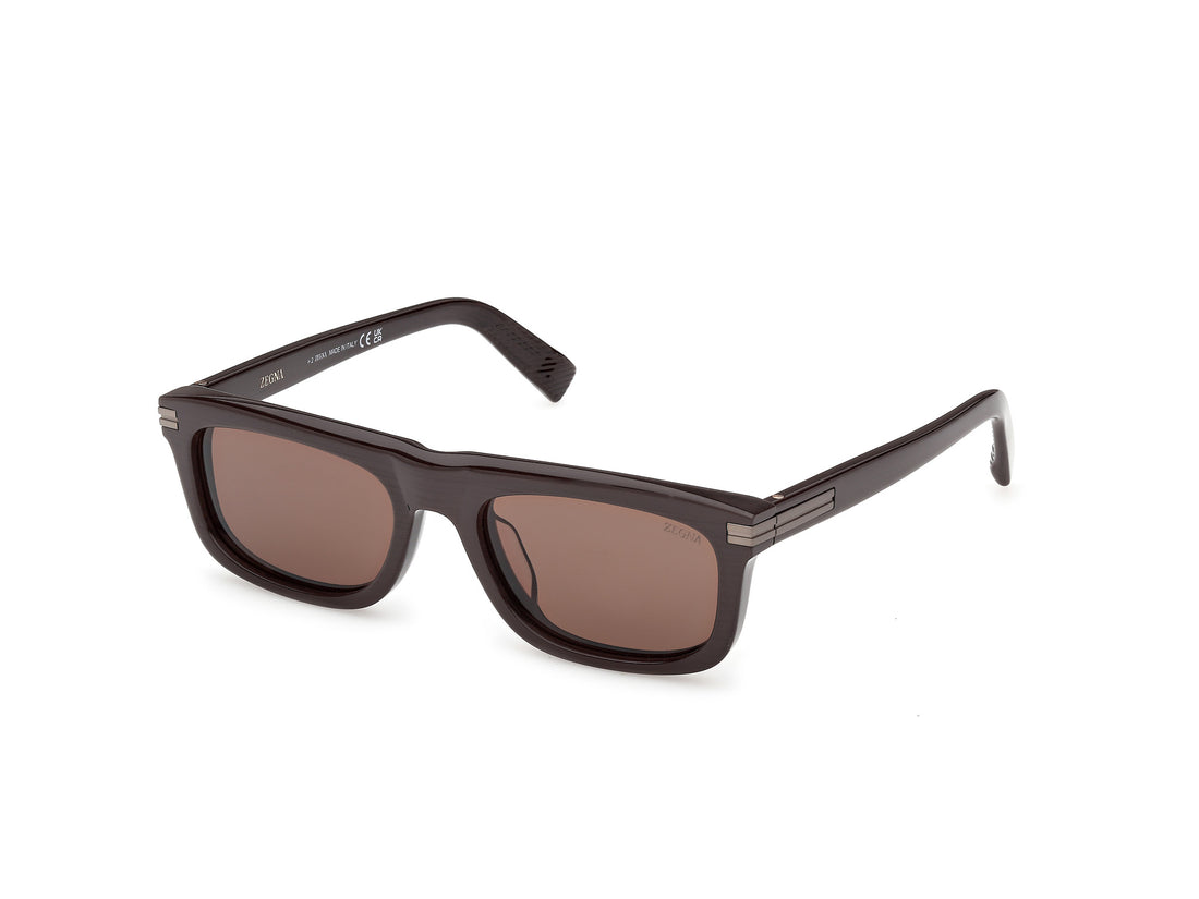 Gafas de sol ermenegildo zegna ez0301 50e marron rectangular masculino talla 55mm - Vista principal