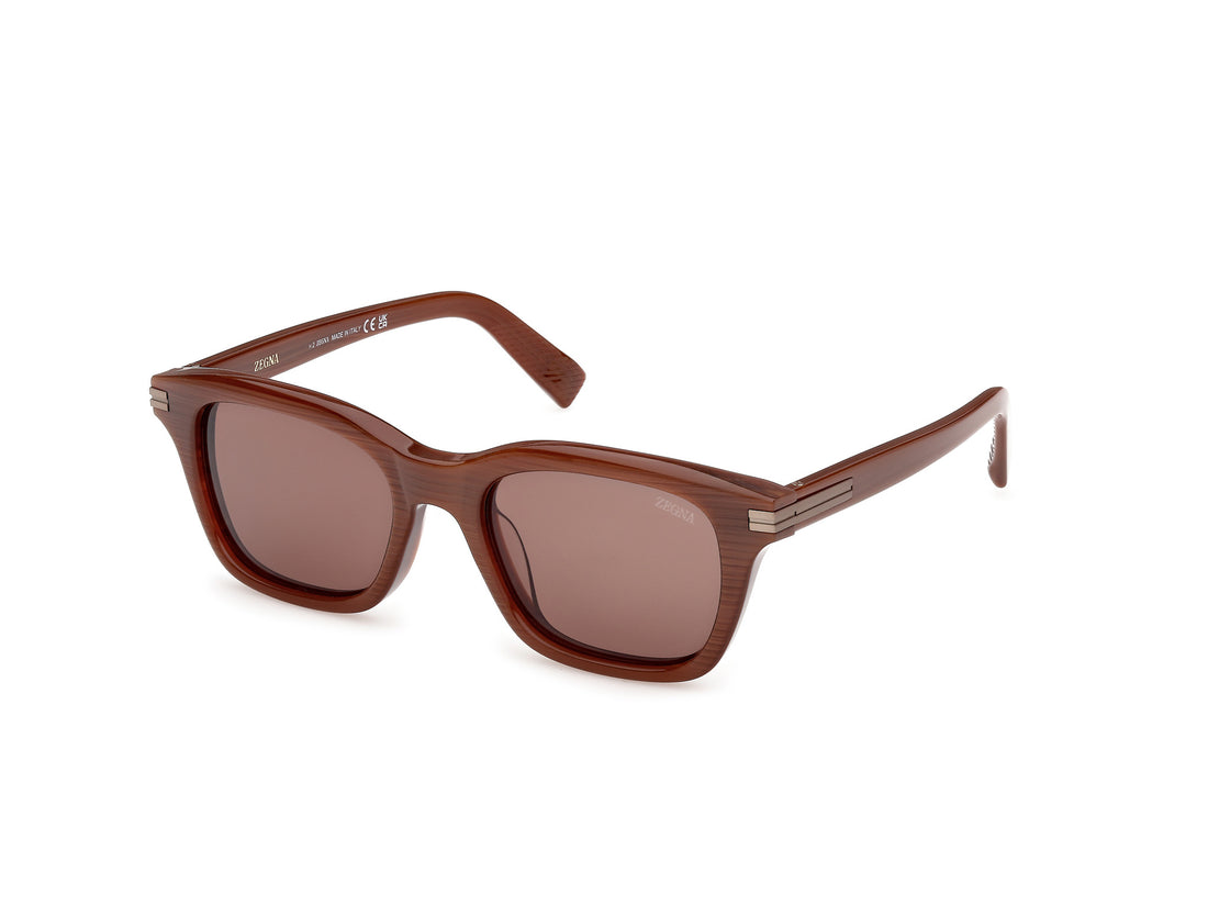 Gafas de sol ermenegildo zegna ez0303 47e marron geometric masculino talla 52mm - Vista principal