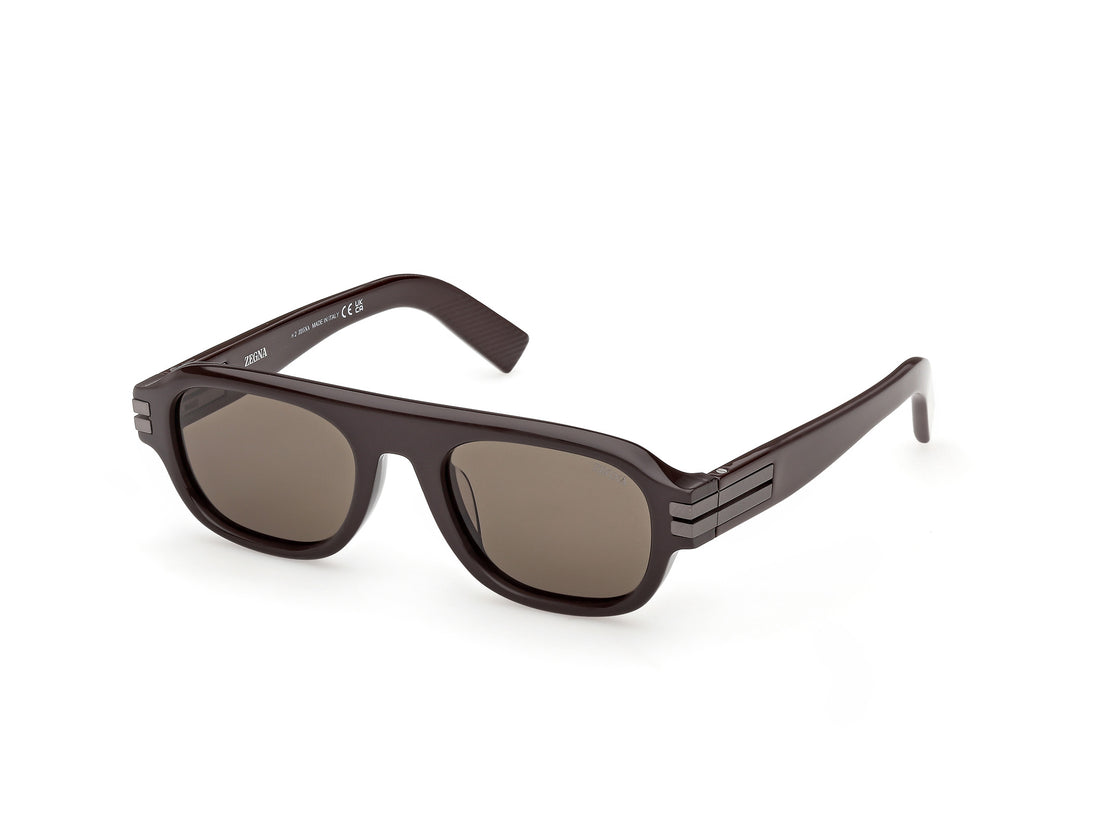 Gafas de sol ermenegildo zegna ez0304 48n marron geometric masculino talla 52mm - Vista principal
