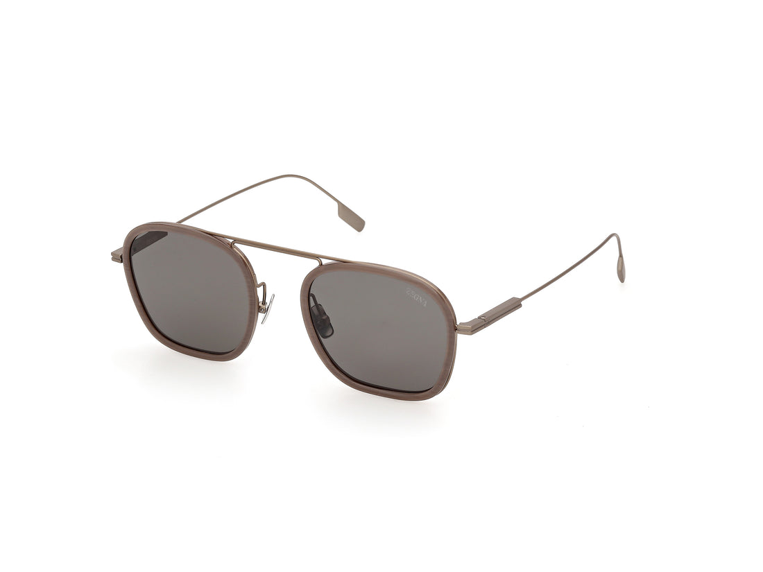 Óculos de sol ermenegildo zegna ez0306 59d beige geometric masculino tamanho 52mm - Vista principal