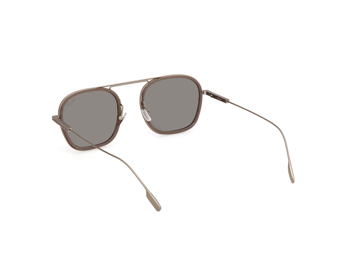 Gafas de sol ermenegildo zegna ez0306 59d beige geometric masculino talla 51mm - Vista de detalle
