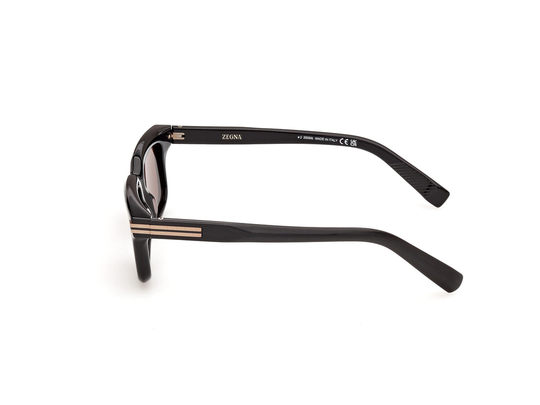 Solbriller ermenegildo zegna ez0312 01e negro rectangular masculino størrelse 52mm - Detaljeret visning