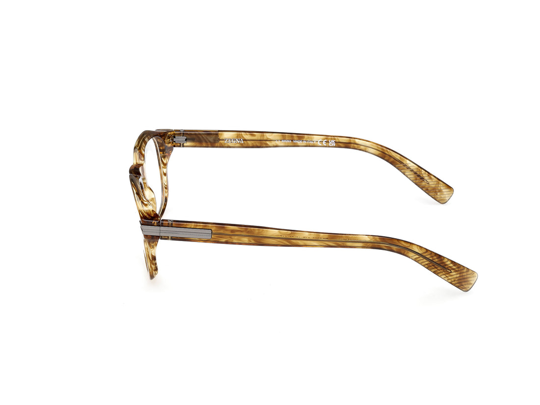 Gafas graduadas ermenegildo zegna ez5293 047 marron geometric masculino talla 49mm - Vista de detalle